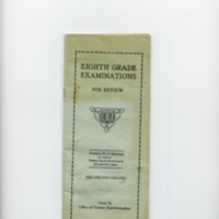 Eighth-Grade Examination Pamphlet, 1929.