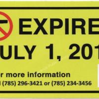 Campus Carry Expiration Bumper Sticker, 2016.